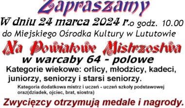 Powiatowe Mistrzostwa w warcaby