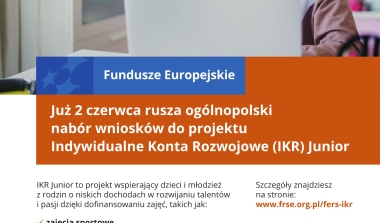Indywidualne Konta Rozwojowe (IKR) Junior - Trwa nabór wniosków!